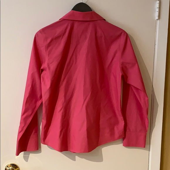 Talbots Petite hot pink button down shirt Size 10 - Picture 4 of 4